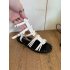 Witte sandalen met ketting