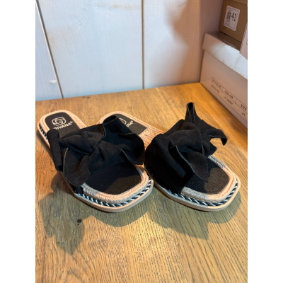 Zwarte strik slipper givana Zwarte strik slipper givana